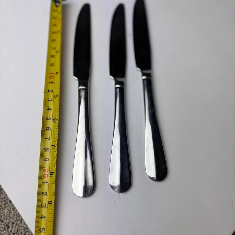 Pfaltzgraff Everyday Stainless Steel Serrated Steak Knives Set of 3 Silver‎ 8.5